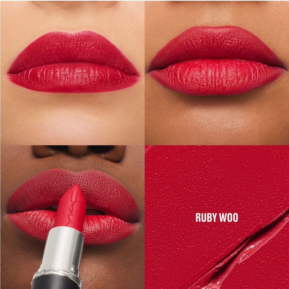 🌸MAC COSMETICS MACximal Silky Matte 12HR Wear Lipstick Ruby Woo Full Size 3.4 g - Picture 5 of 10